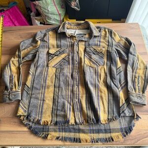 Free People Flannel Long Sleeve‎ Size small